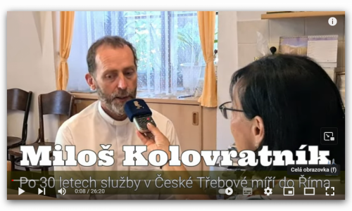 Miloš Kolovratník po 30 letech služby v České Třebové míří do Říma