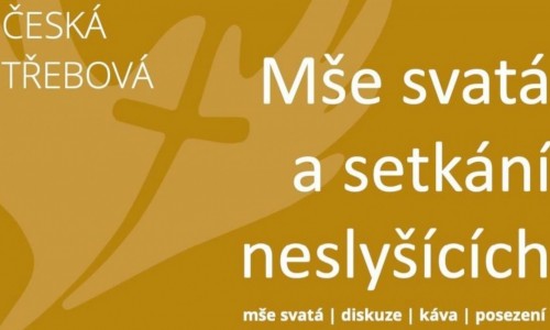Pozvání na mši svatou a setkání neslyšících